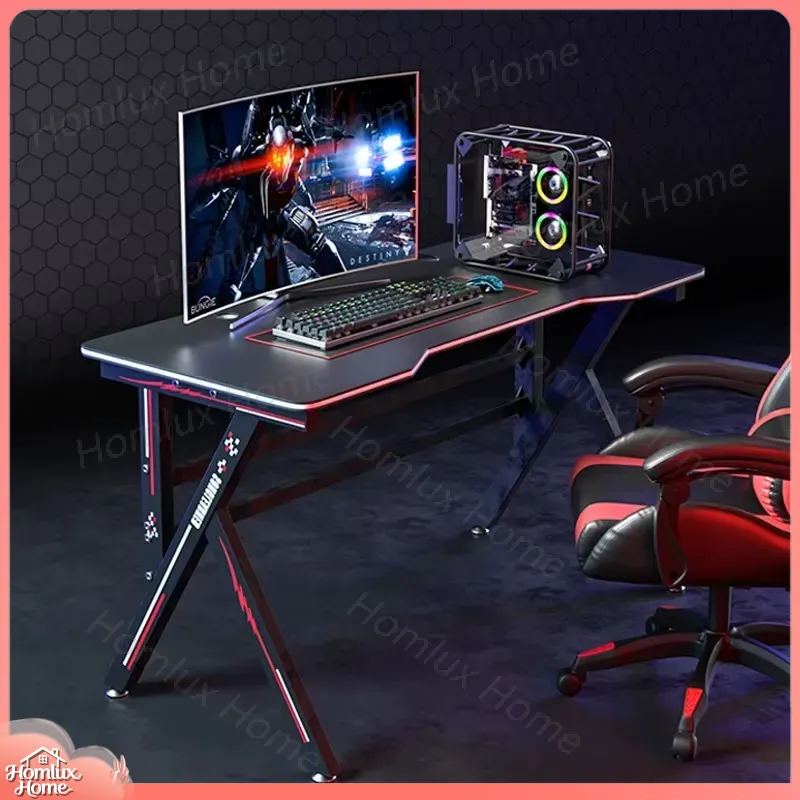 K字型調整可能ゲーミングデスク、LED RGBライト付き、モ - Desk Setup L Shaped のレビューと価格