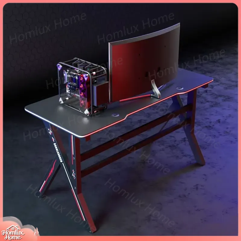 K字型調整可能ゲーミングデスク、LED RGBライト付き、モ - Desk Setup L Shaped のレビューと価格