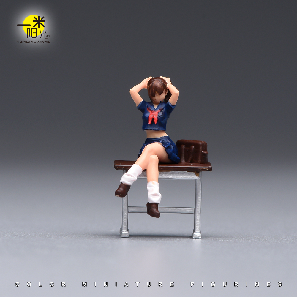 塗装済みミニチュア 1/87 1/64 日本の学生机、美しい - Desk Setup With Tv のレビューと価格