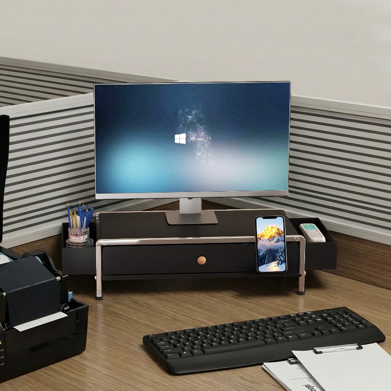 金属製モニター台、高さ調整可能な画面スタンド、デスクトップ収 - Setup Desk Monitor のレビューと価格