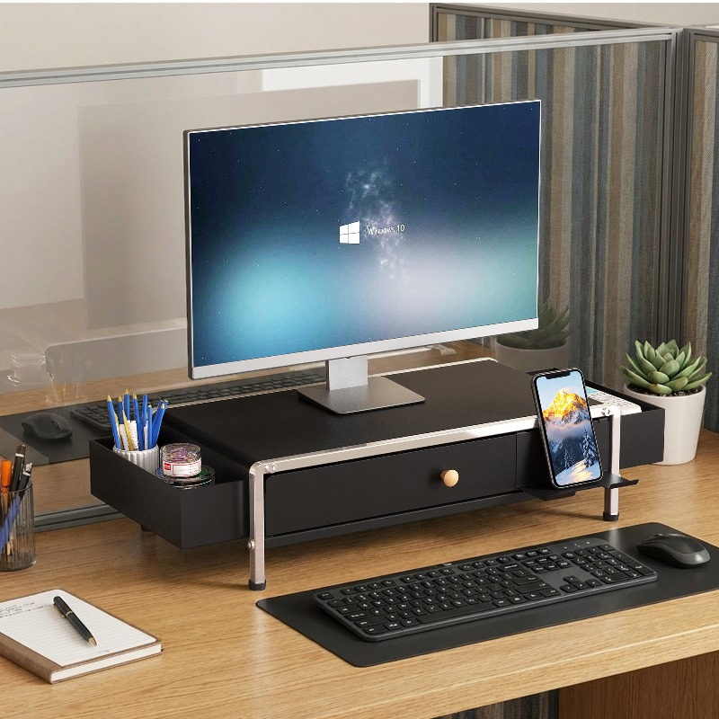 金属製モニター台、高さ調整可能な画面スタンド、デスクトップ収 - Setup Desk Monitor のレビューと価格
