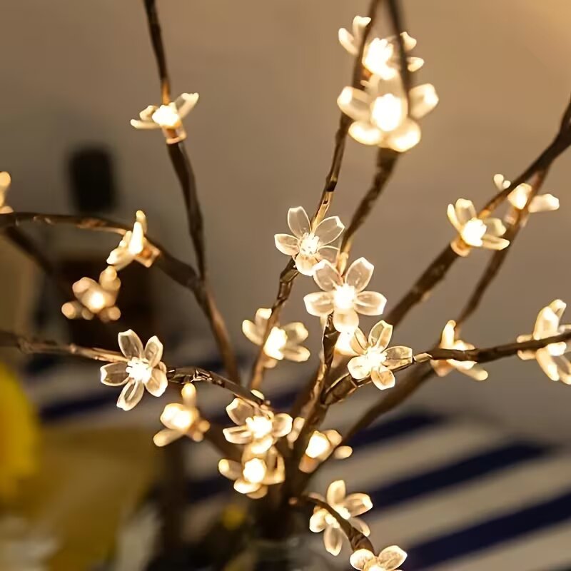1/2PC 20LED 桜の枝ライト屋内屋外ホームデコレーシ - Desk Setup Lamp のレビューと価格