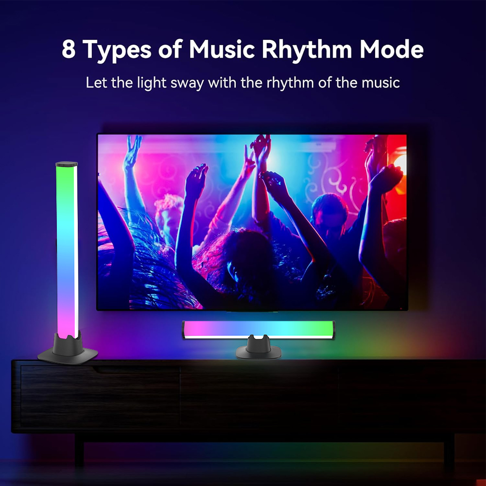 テレビの背面に取り付けるスマートRGB LEDライトバー。間 - Desk Setup With Tv のレビューと価格