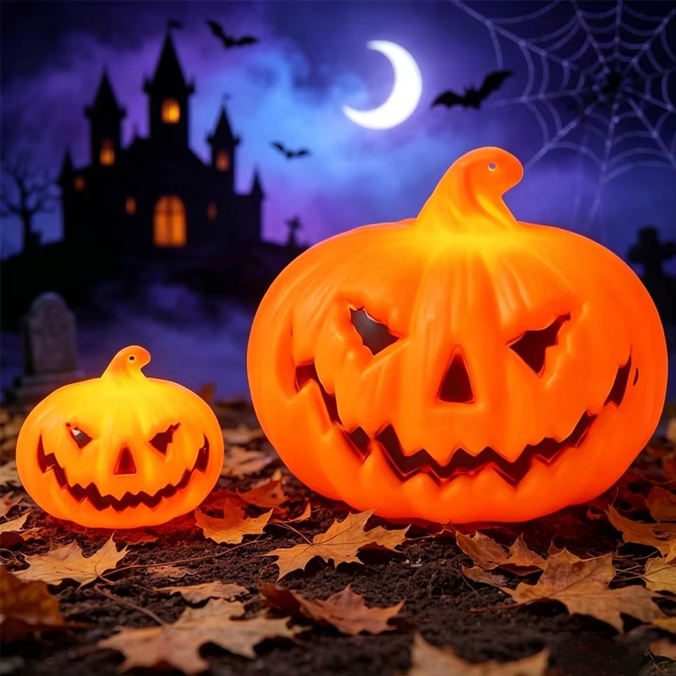 LEDかぼちゃランプ、暖色系の光、ハロウィーンのテーブルデコ - Desk Setup Lamp のレビューと価格